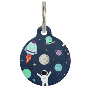 Space Pattern illustration Pet Tag