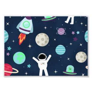 Space Pattern illustration Photo Print
