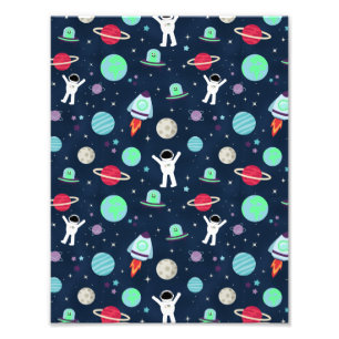 Space Pattern illustration Photo Print