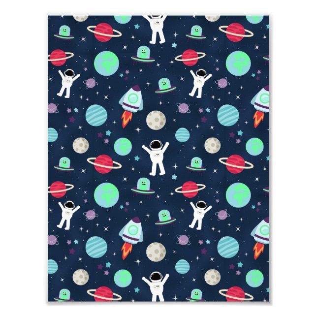 Space Pattern illustration Photo Print (Front)