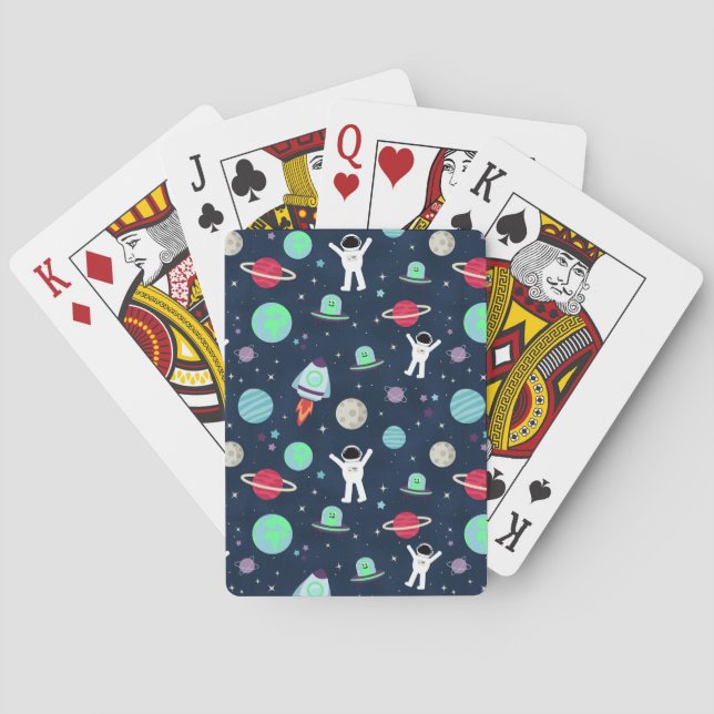 Space Pattern illustration Playing Cards (Back)