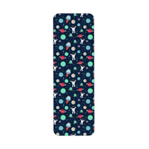 Space Pattern illustration Return Address Label