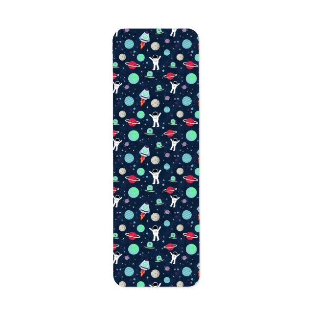 Space Pattern illustration Return Address Label (Front)