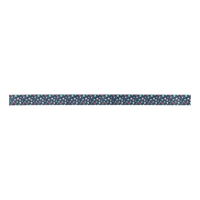 Space Pattern illustration Satin Ribbon (Front)