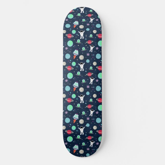 Space Pattern illustration Skateboard (Front)