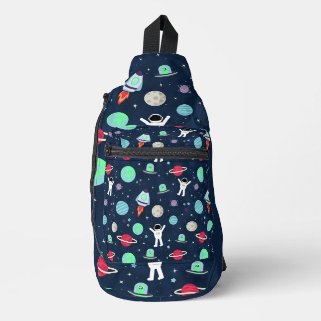 Space Pattern illustration Sling Bag (Front)