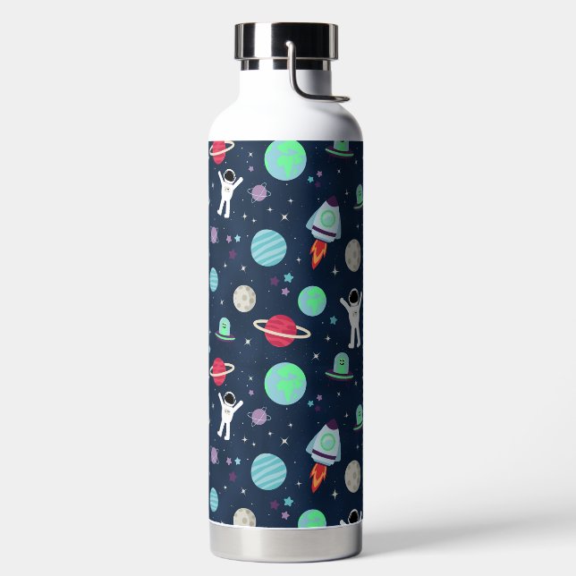 Space Pattern illustration Water Bottle (Left)