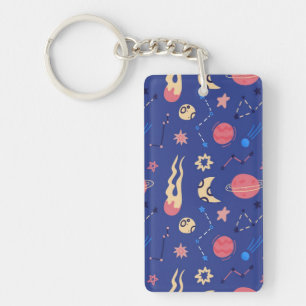 Space pattern key ring