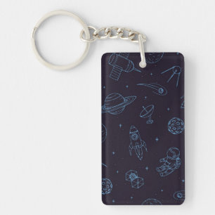 Space pattern key ring