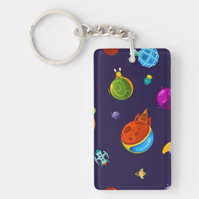 Space pattern key ring (Front)