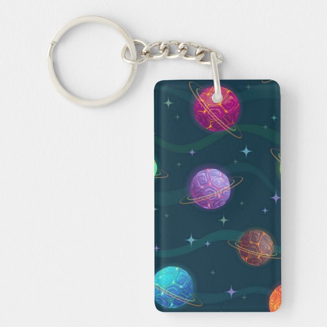 Space pattern key ring (Front)