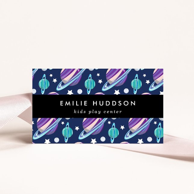 Space Pattern, Kids Play Centre, Activity Centre Business Card (Creator Uploaded)