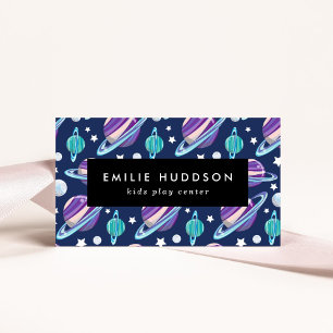 Space Pattern, Kids Play Centre, Activity Centre Business Card