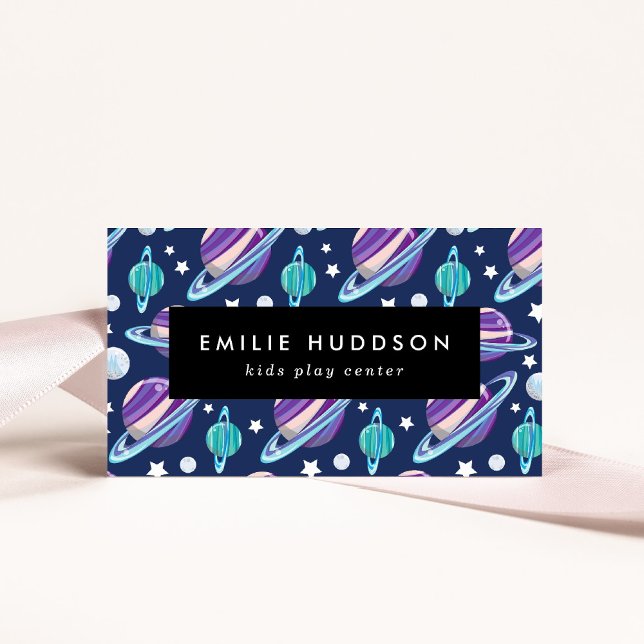 Space Pattern, Kids Play Centre, Activity Centre Business Card (Creator Uploaded)