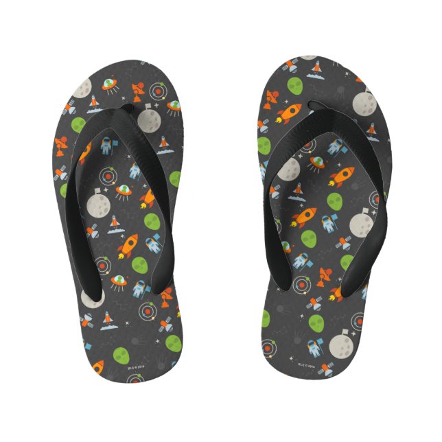 Space Pattern Kid's Thongs (Footbed)