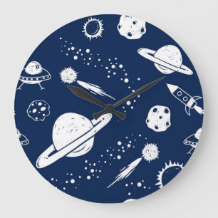 Space pattern large clock