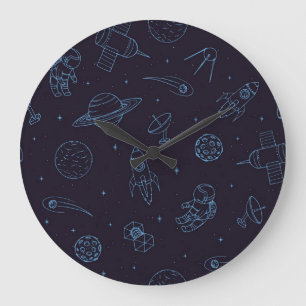 Space pattern large clock