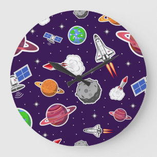 Space pattern large clock