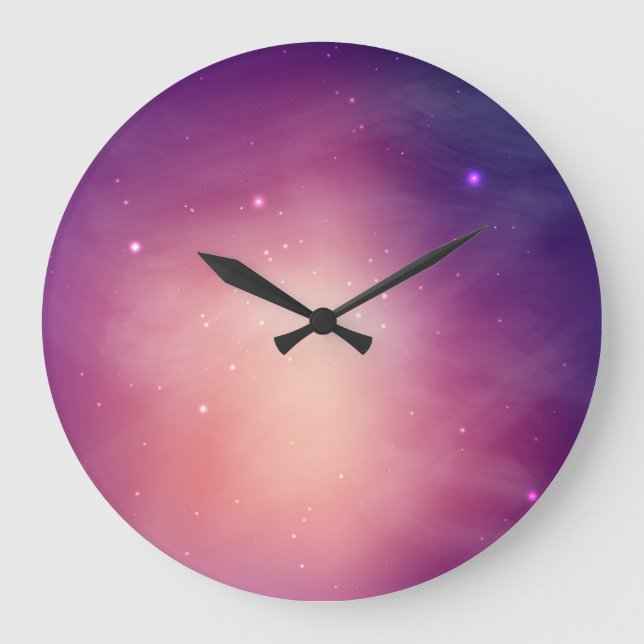Space pattern large clock (Front)