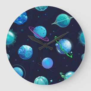 Space pattern large clock