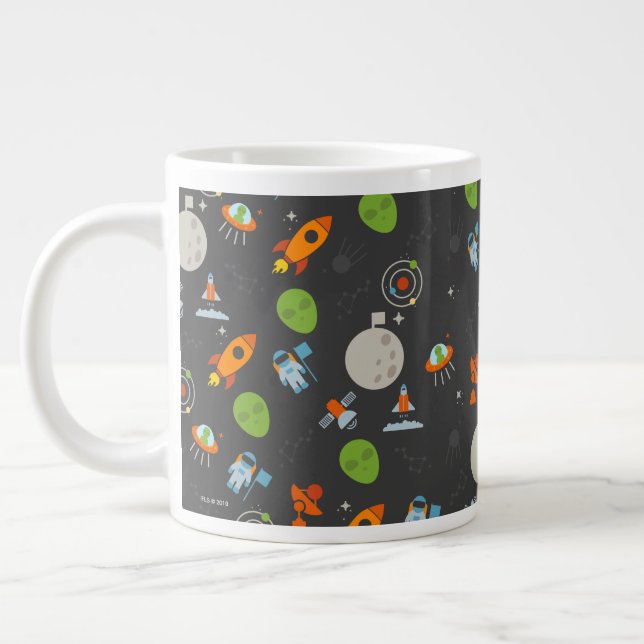 Space Pattern Large Coffee Mug (Left)