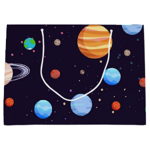 Space pattern large gift bag
