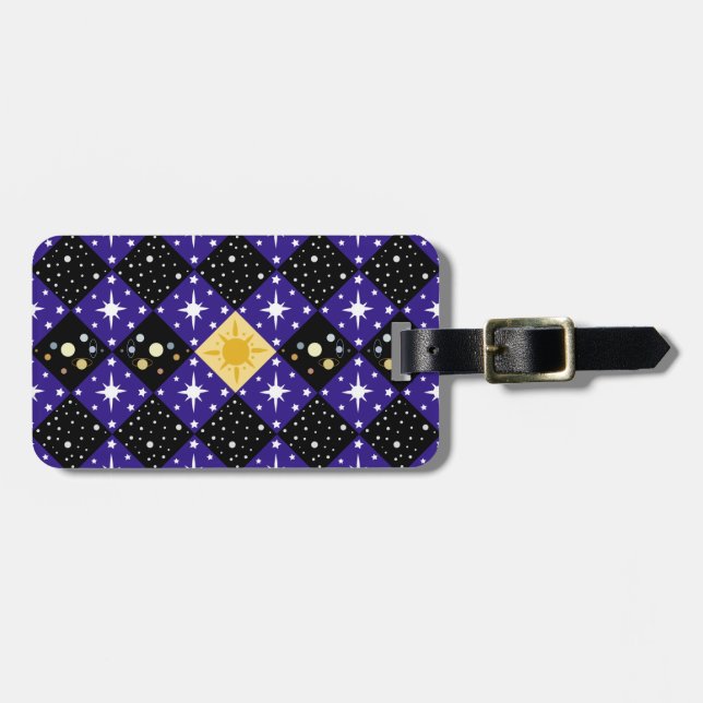 Space Pattern Luggage Tag (Front Horizontal)