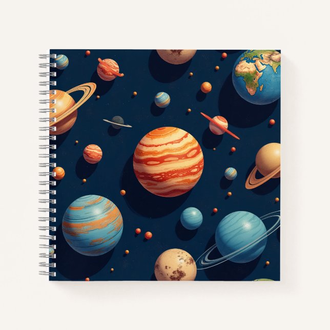 Space pattern Notebook for Children (Front)