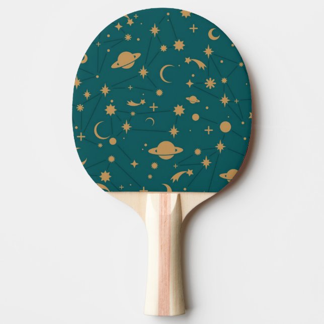 Space pattern ping pong paddle (Front)