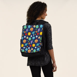 Space Pattern, Planets, Stars, Cosmos, Galaxy Backpack