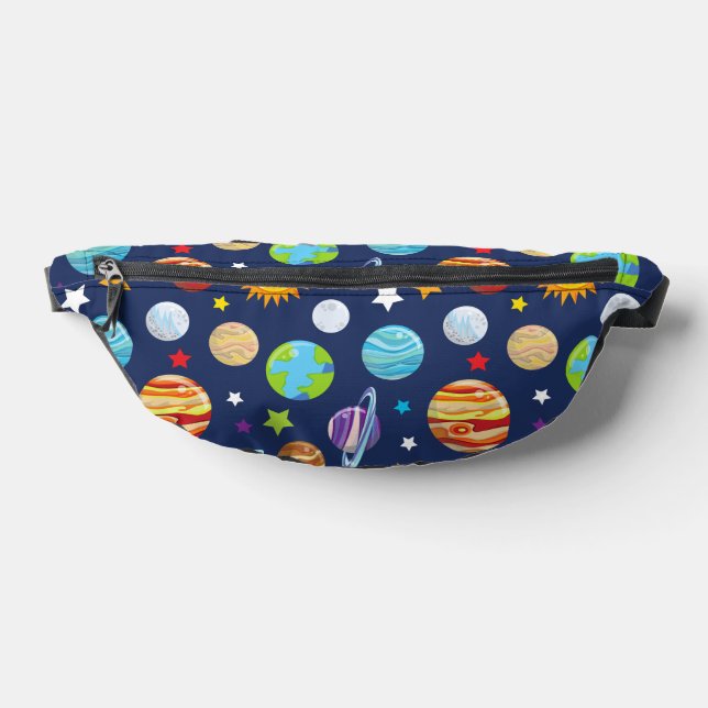 Space Pattern, Planets, Stars, Cosmos, Galaxy Bum Bags (Lay Down)