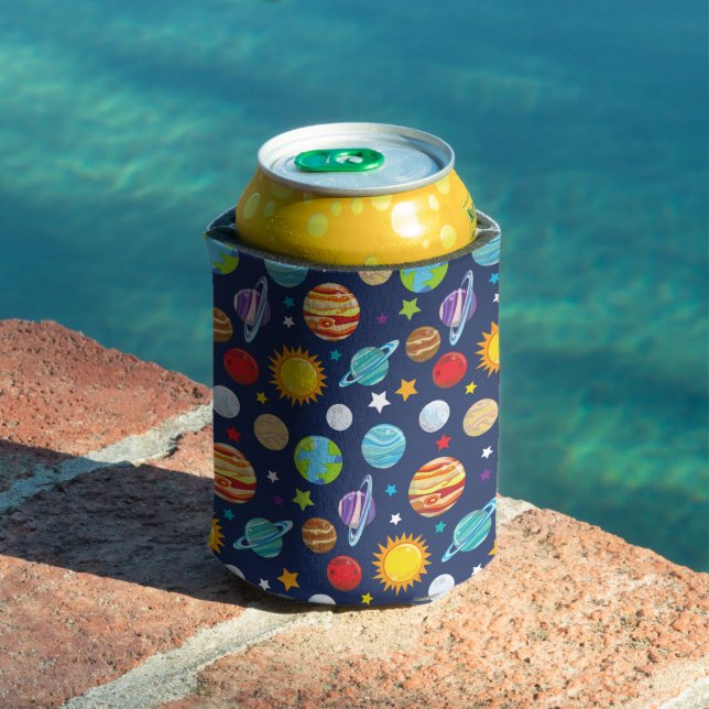 Space Pattern, Planets, Stars, Cosmos, Galaxy Can Cooler (In Situ Pool)