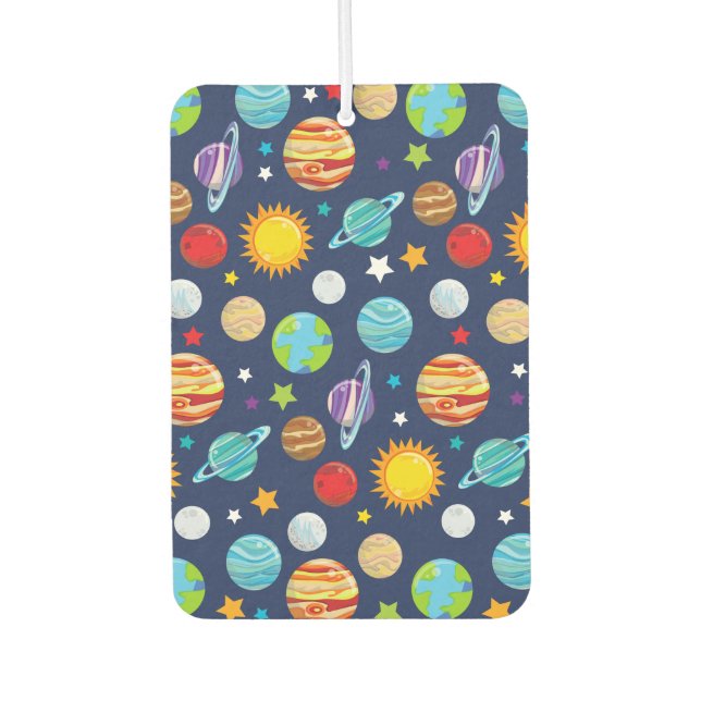 Space Pattern, Planets, Stars, Cosmos, Galaxy Car Air Freshener (Front)