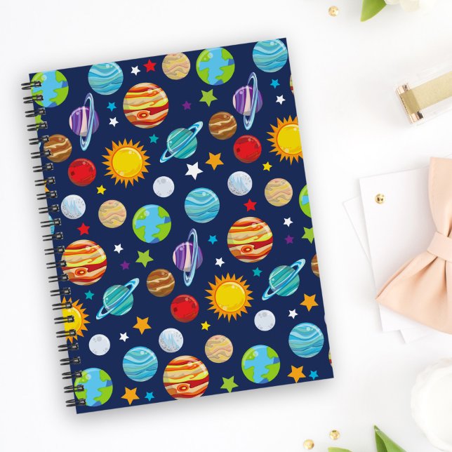 Space Pattern, Planets, Stars, Cosmos, Galaxy Notebook (Creator Uploaded)