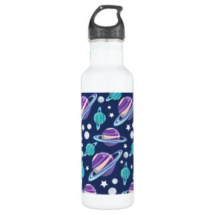 Space Pattern, Planets, Stars, Galaxy, Cosmos 710 Ml Water Bottle