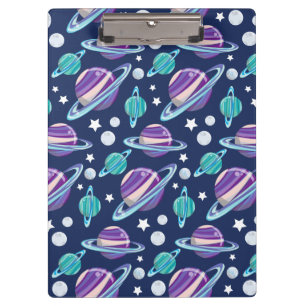 Space Pattern, Planets, Stars, Galaxy, Cosmos Clipboard