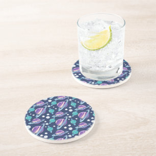 Space Pattern, Planets, Stars, Galaxy, Cosmos Coaster