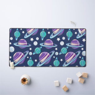 Space Pattern, Planets, Stars, Galaxy, Cosmos Desk Mat