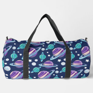 Space Pattern, Planets, Stars, Galaxy, Cosmos Duffle Bag
