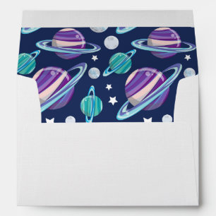 Space Pattern, Planets, Stars, Galaxy, Cosmos Envelope