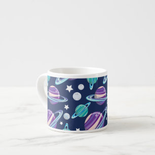 Space Pattern, Planets, Stars, Galaxy, Cosmos Espresso Cup
