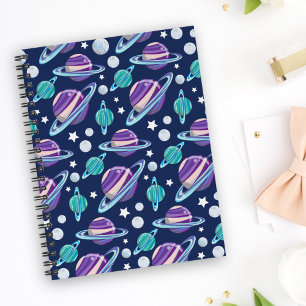 Space Pattern, Planets, Stars, Galaxy, Cosmos Planner
