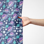 Space Pattern, Planets, Stars, Galaxy, Cosmos Scarf<br><div class="desc">Cute,  fun and adorable pattern with planets (Moon,  Saturn,  Uranus,  Pluto). Modern and trendy gift,  perfect for the space lover in your life.</div>