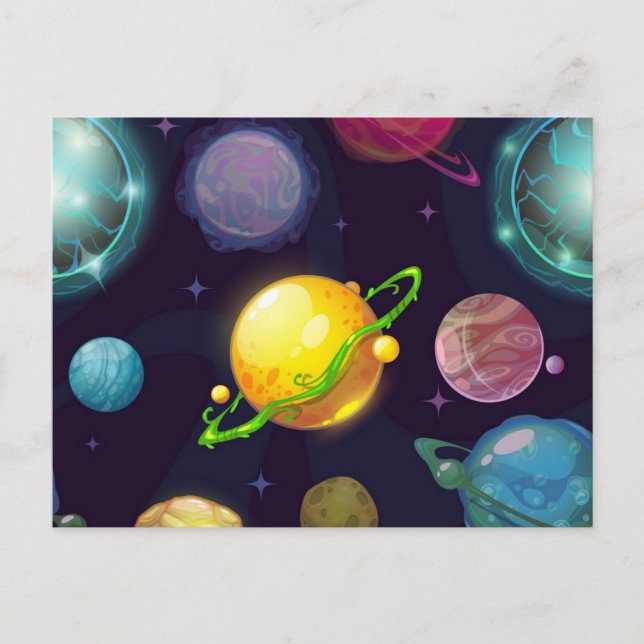 Space pattern postcard (Front)