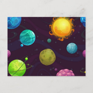 Space pattern postcard