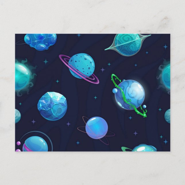 Space pattern postcard (Front)