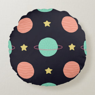 Space pattern round cushion