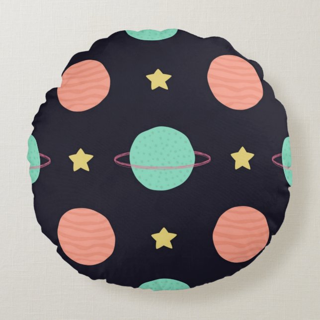 Space pattern round cushion (Front)