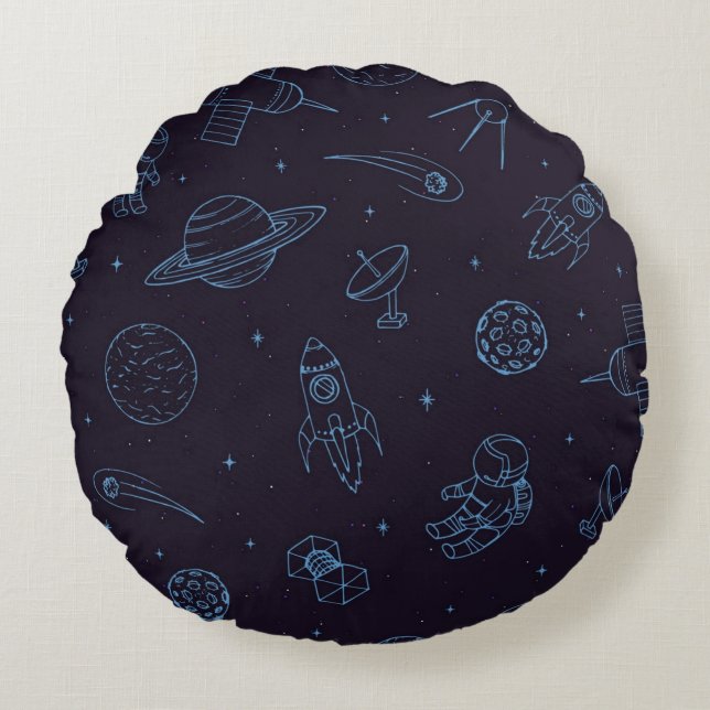 Space pattern round cushion (Front)
