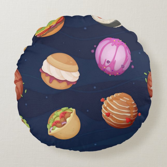 Space pattern round cushion (Front)